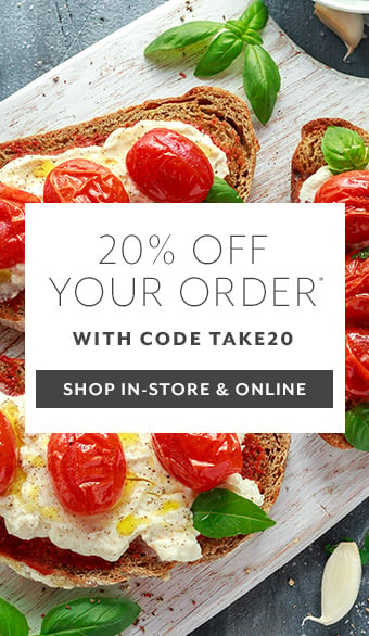 20% off YOUR ORDER, USE CODE TAKE20