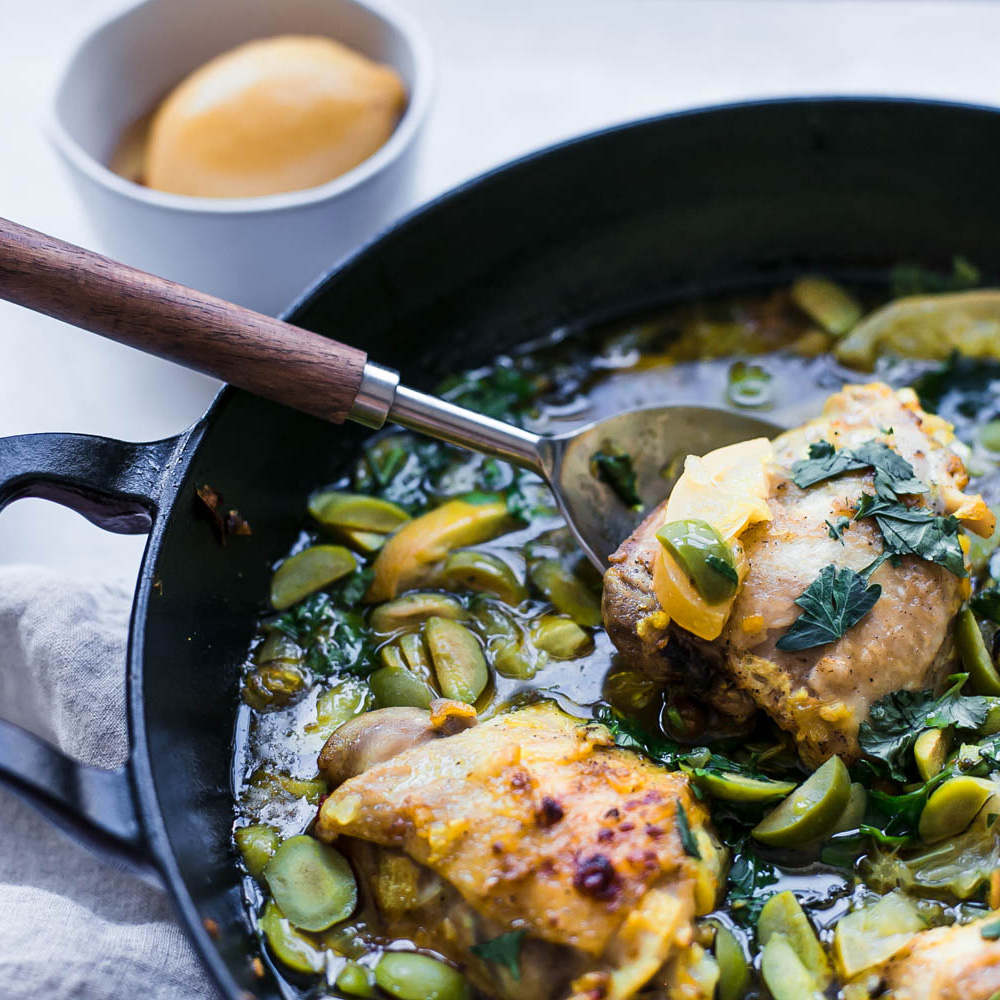 Chicken Thigh Stew with Olives and Preserved Lemons Recipe Sur La Table