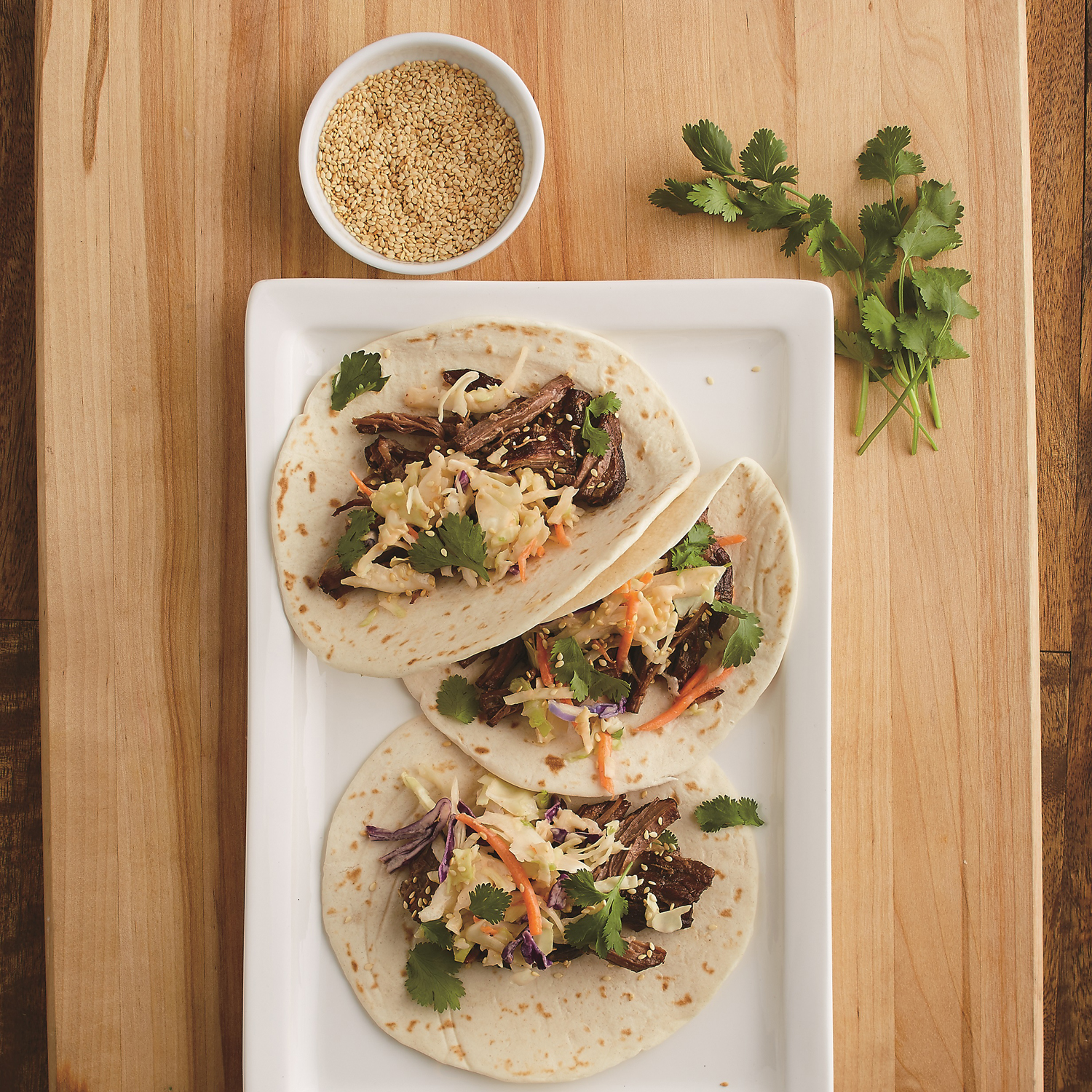 Korean Beef Tacos with Sriracha Slaw Recipe Sur La Table