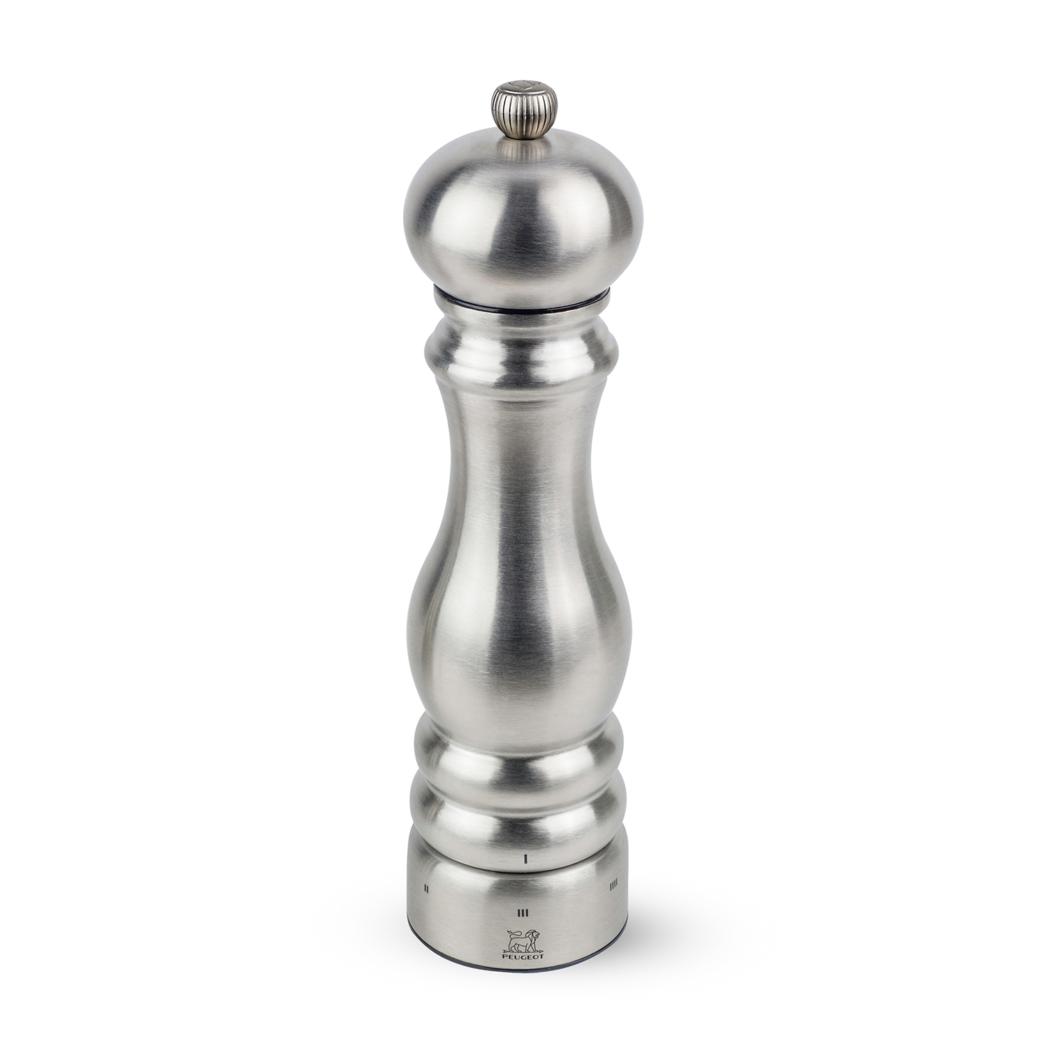 Peugeot 19570 Palace 4 Inch Silver Plated Pepper Mill Antique Brown