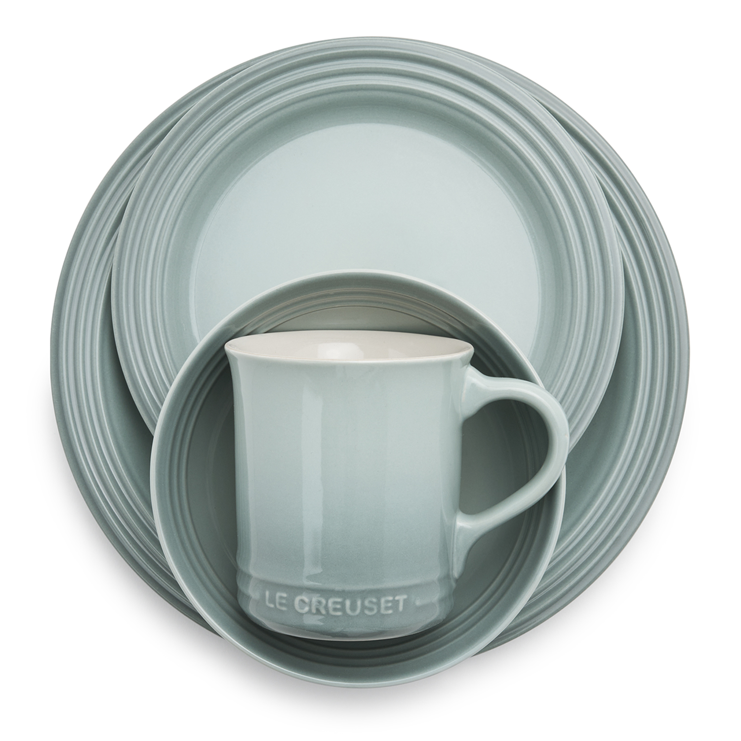 Caribbean 16 Piece Le Creuset of America PGWSV16-0317 Dinnerware Set