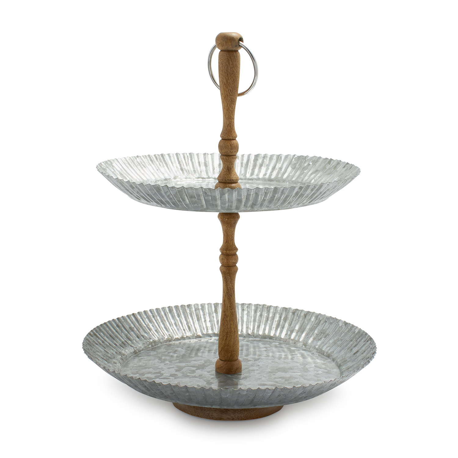 2 Tier Galvanized Server Sur La Table