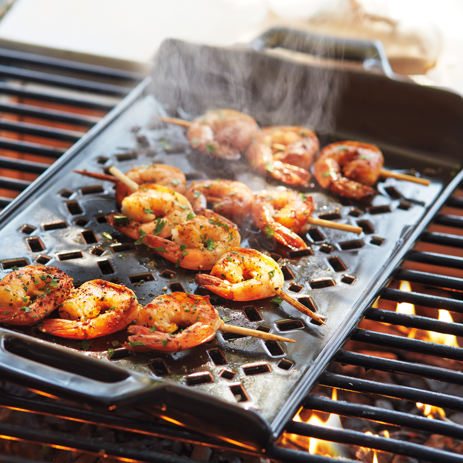 sur la table griddle