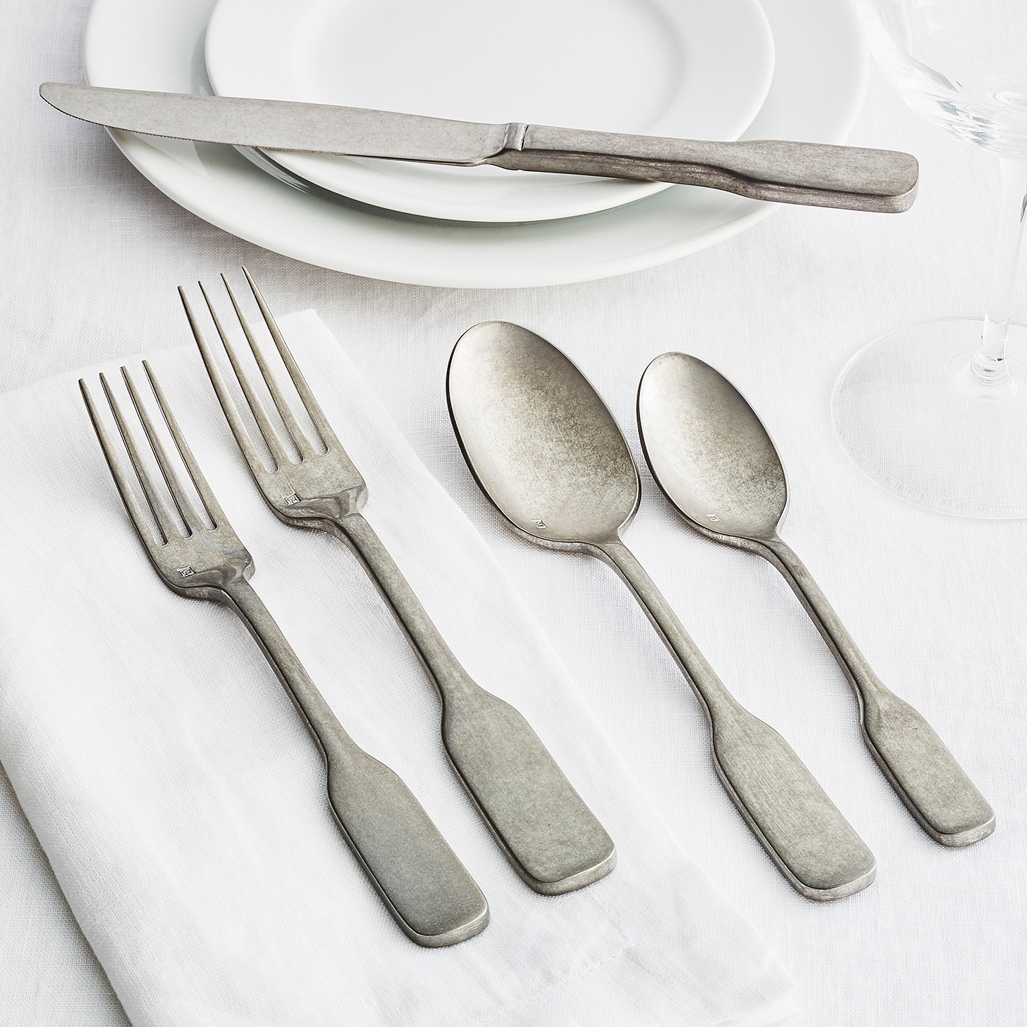 Fortessa Ashton Tumbled Flatware Set Sur La Table