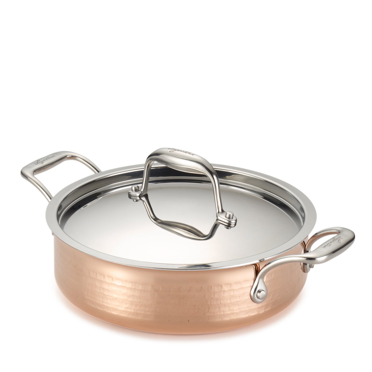 Core Home Hammered Copper Handle Cocktail Bar Strainer