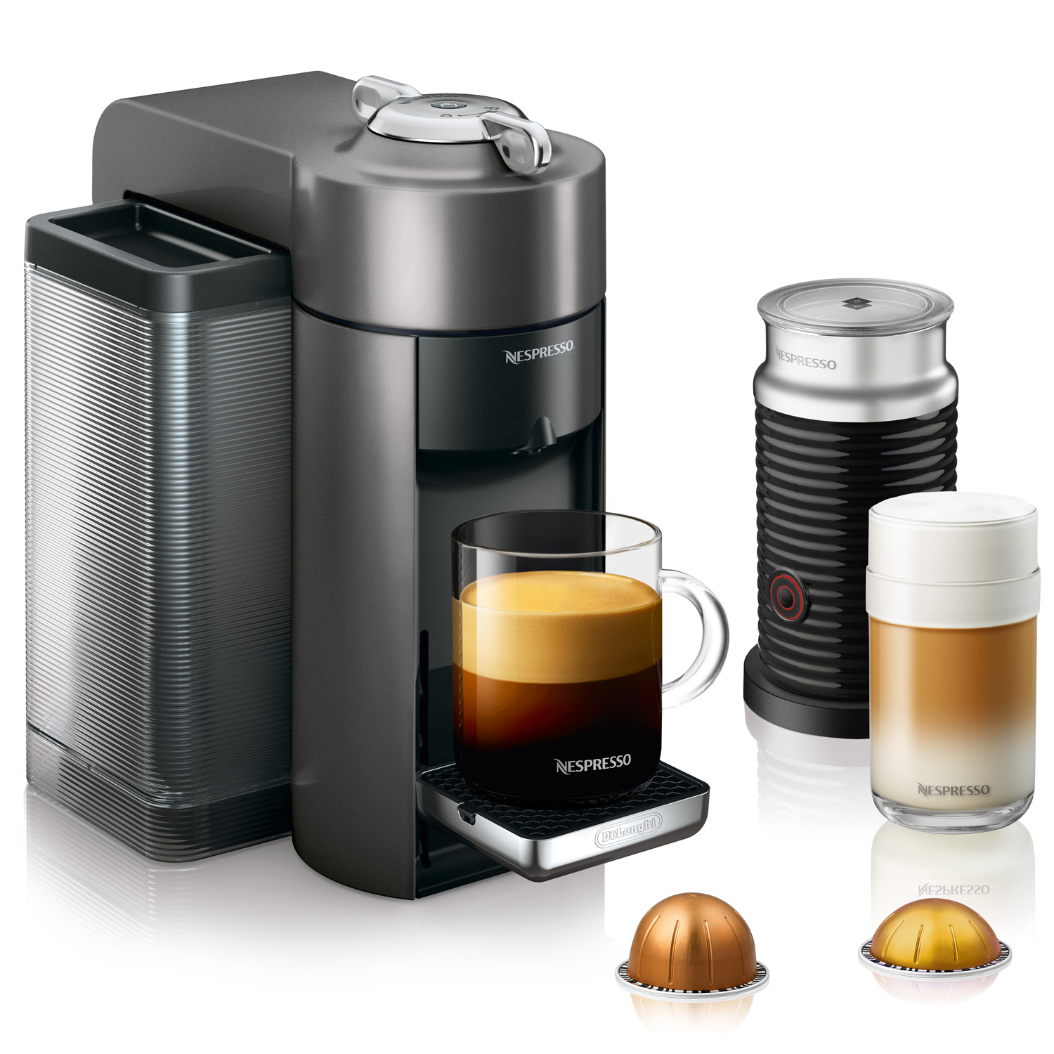 Nespresso VertuoPlus Deluxe Coffee and Espresso Machine by Breville Titan 