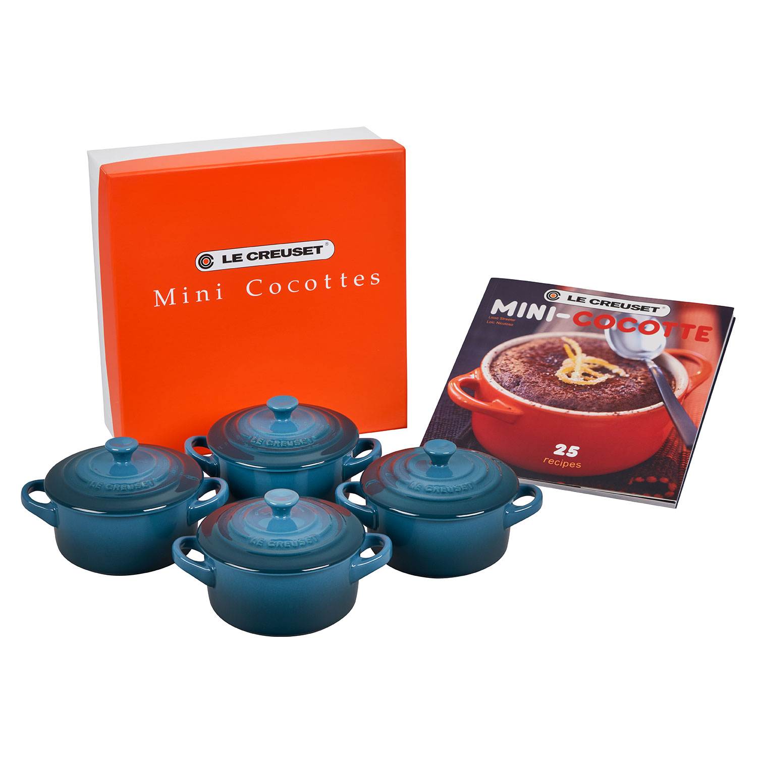 Le Creuset Signature 8 Oz Petite Cocottes With Cookbook Set Of 4 Sur La Table