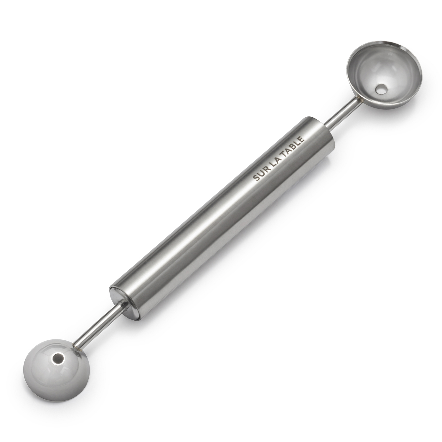 Sur La Table Stainless Steel Dual Melon Baller Sur La Table Melon balls are balls of melon made using a melon baller that varies from around 1 centimeter to 3 centimeters (about 3/8 inch to 1 inch). sur la table stainless steel dual melon baller sur la table