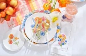 Wild Poppies outdoor dinnerware