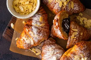 Chocolate almond croissants