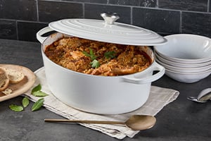 Le Creuset Signature Oval Dutch Oven, 8 qt. in white