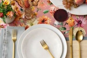 New Fall Botanical Table linens