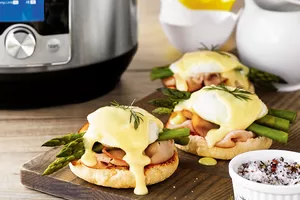 Eggs Benedict with hollandaise sauce