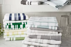 Sur La Table kitchen towels stacked