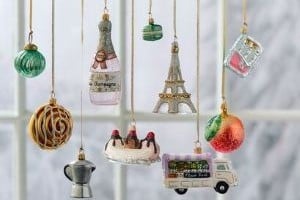 Sur La Table hand blown glass ornaments
