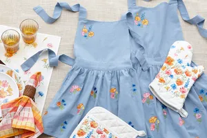 Sur La Table Summer Linens with poppy floral pattern
