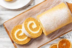 pumpkin roulade cake