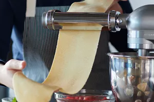 KitchenAid mixer with pasta sheet attachment