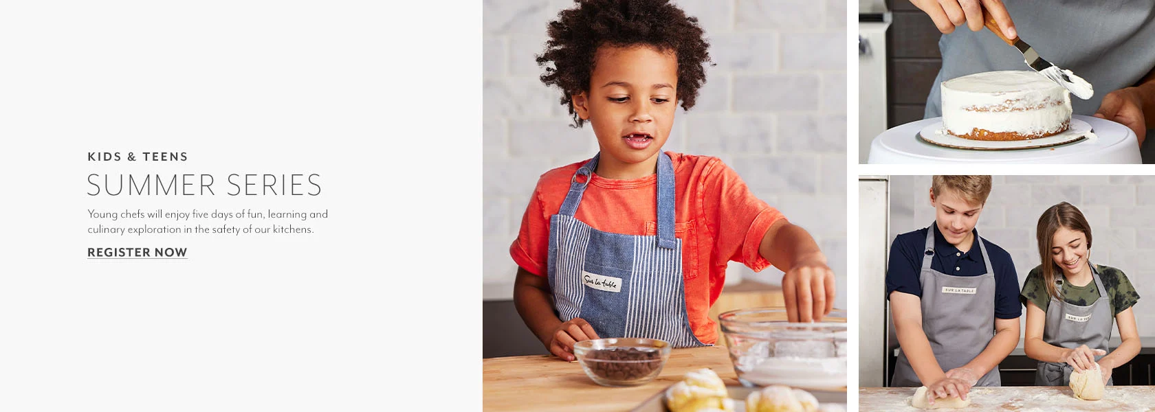 Kids and teens summer series. Young chefs will enjoy five days of fun, learning and culinary exploration in the safety of our kitchens. Register now.