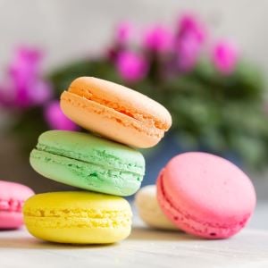 Colorful Macarons stacked
