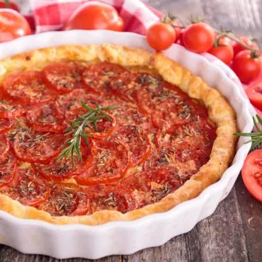 Summer Squash, Tomato and Tarragon Tart