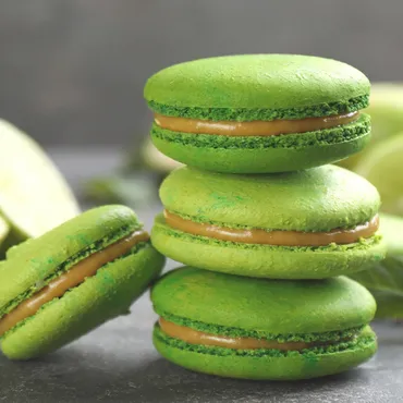 Green Caramel Apple Macarons