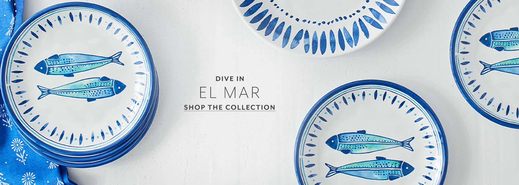 El Mar outdoor dinnerware, shop the collection.