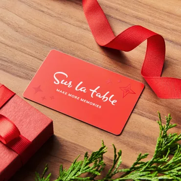Sur La Table red holiday gift card