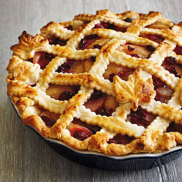 Autumn Leaf Cranberry Apple Pie