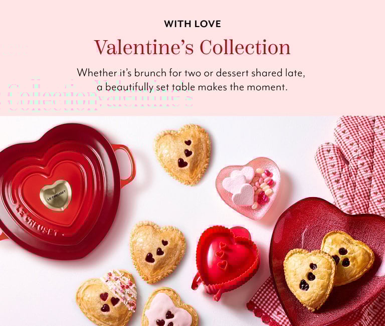 With love Valentine's Collection. Whether it's brunch for two or dessert shared late, a beautifully set table makes the moment.