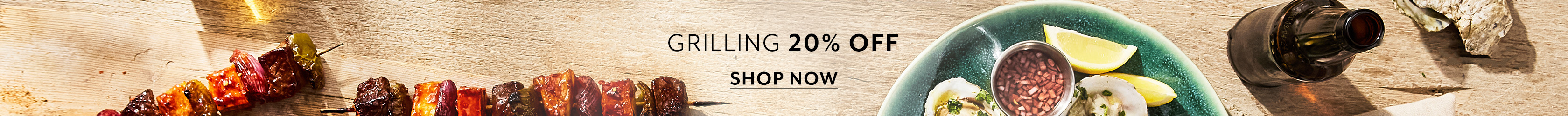 Grilling 20% off, shop now.