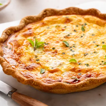 Spring Onion and Gruyère Quiche