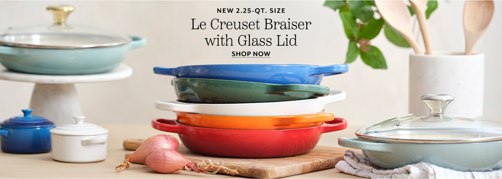 New 2.25 qt size Le Creuset Braiser with glass lid. Shop now.