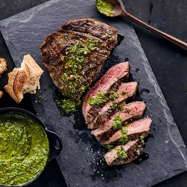 Roasted Steak with Chimichurri Sauce