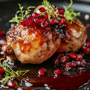 Spice Roasted Chicken Breast with Pomegranate Sauce