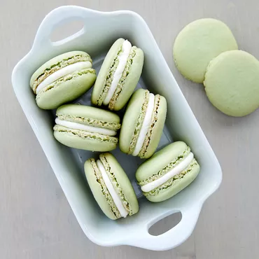 Lime Macaron with Coconut Buttercream and Toasted Coconut
