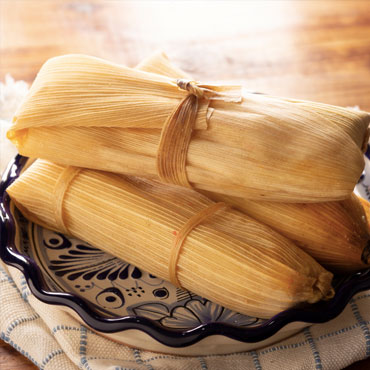 Fresh Holiday Tamales on plate