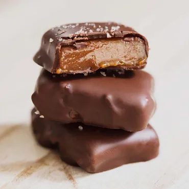 Dark Chocolate Caramels with Fleur de Sel