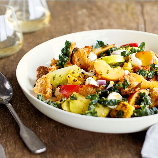 Big Summer Salad with Rustic Croutons