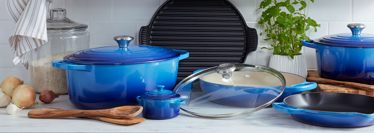 Le Creuset cookware in new and exclusive Azure blue