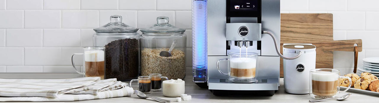 Jura Z10 automatic coffee machine in aluminum white