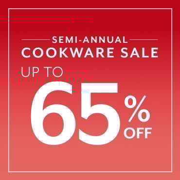 semi-annual cookware sale up to 60% off