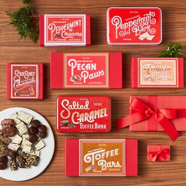 Sur La Table Holiday Confections in red boxes