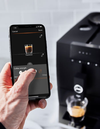 Jura digital touchscreen menu
