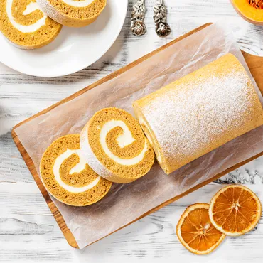 Pumpkin Roulade with Ginger-Orange Buttercream
