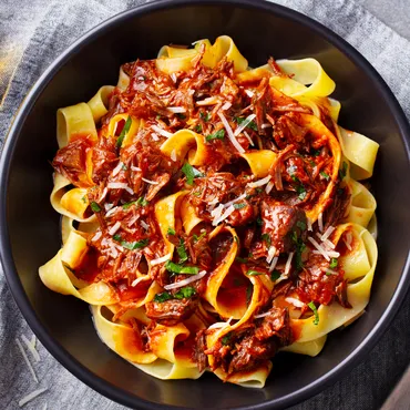 Pappardelle with Tuscan Sausage and Caramelized Onion Ragù