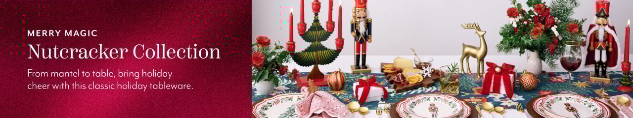 Merry Magic Nutcracker Collection. From mantel to table, bring holiday cheer with this classic holiday tableware.