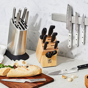 Zwilling J.A. Henckels and Global knife blocks