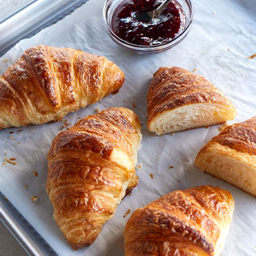 Homemade Fall Croissants with jam