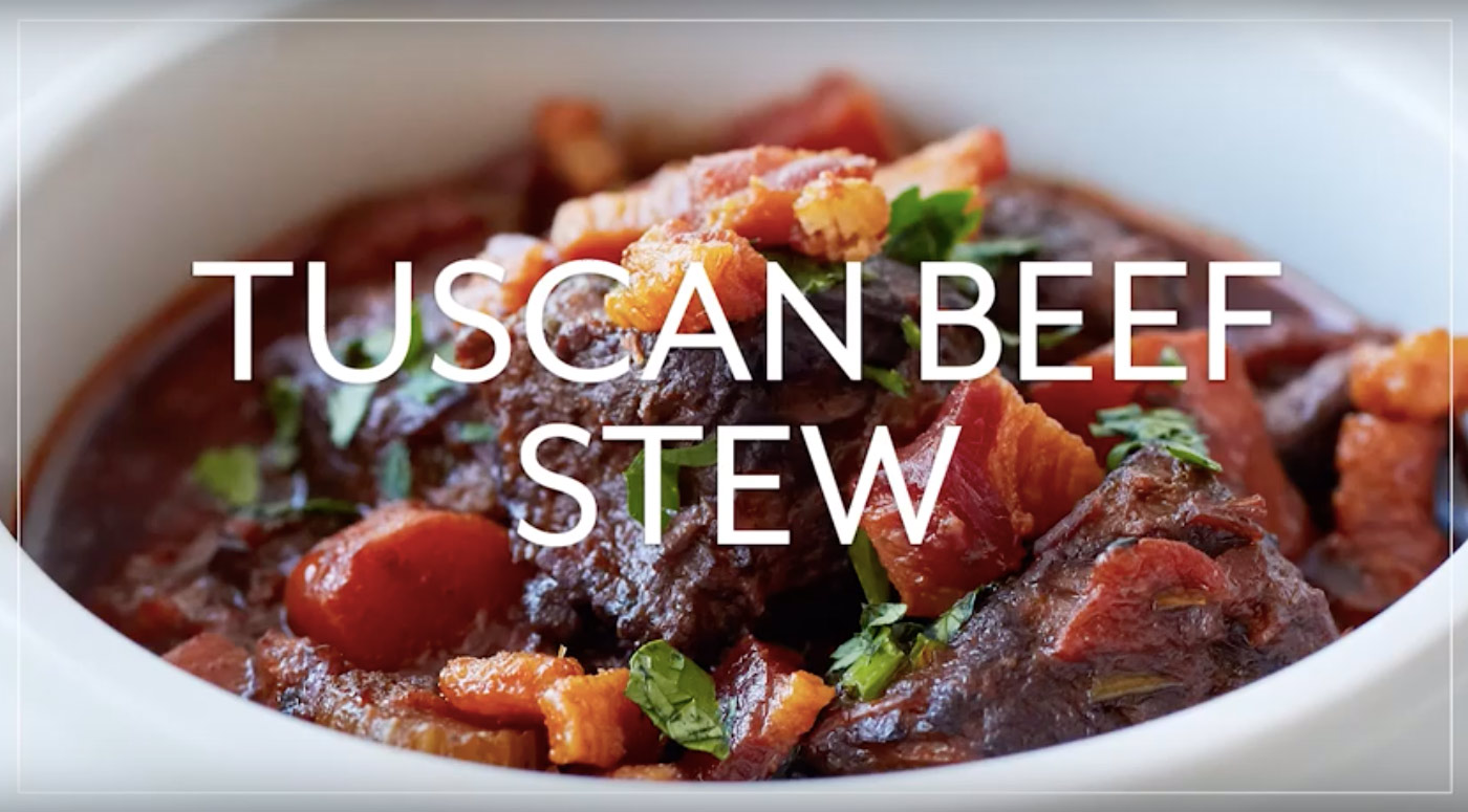 Hearty Tuscan Beef and Red Wine Stew